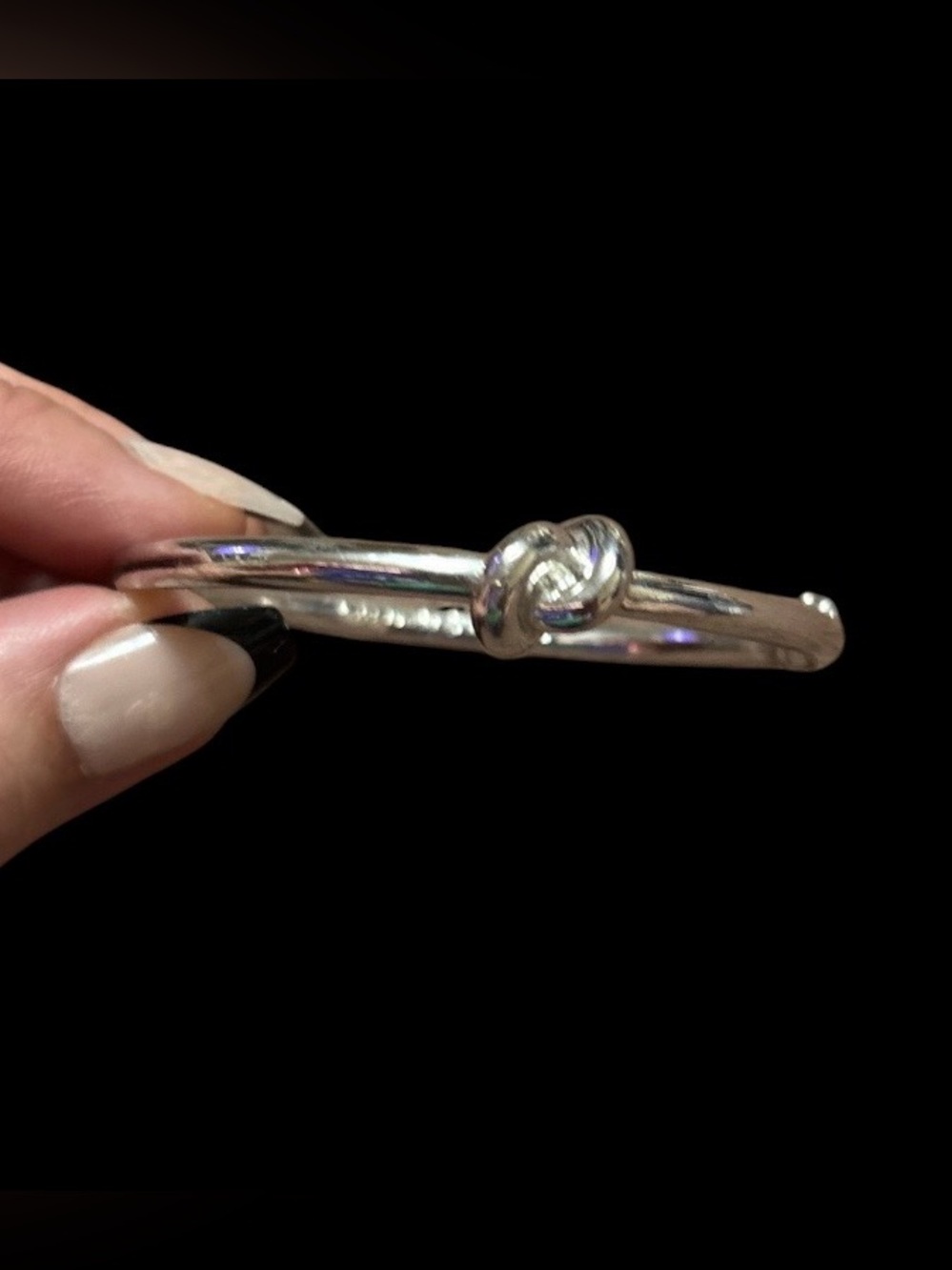 Kate Spade Silver Knot Accent Bangle Bracelet